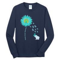 Support For Ovarian Cancer Awareness Teal Ribbon Product Tall Long Sleeve T-Shirt