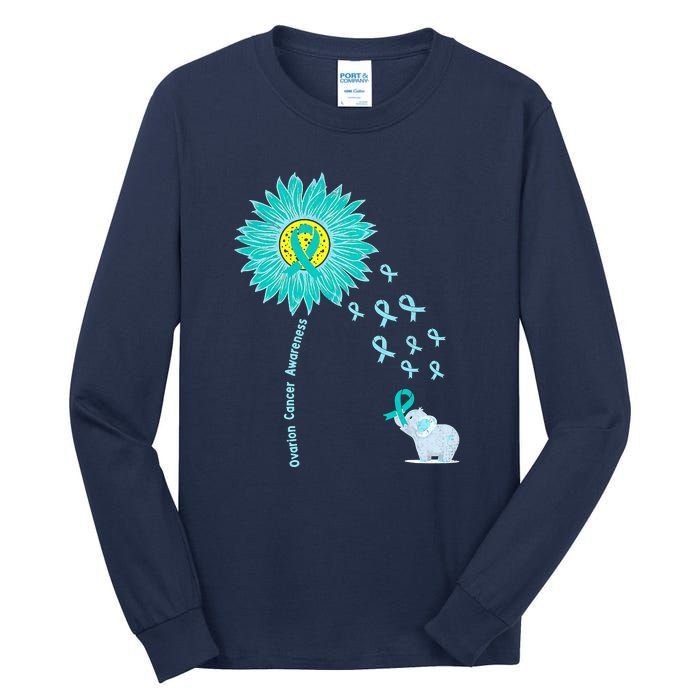 Support For Ovarian Cancer Awareness Teal Ribbon Product Tall Long Sleeve T-Shirt