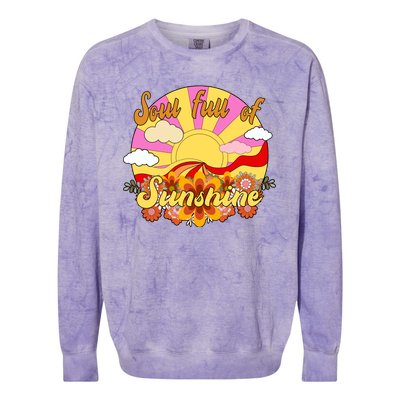 Soul Full Of Sunshine Retro Vintage Colorblast Crewneck Sweatshirt