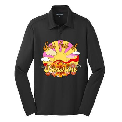 Soul Full Of Sunshine Retro Vintage Silk Touch Performance Long Sleeve Polo