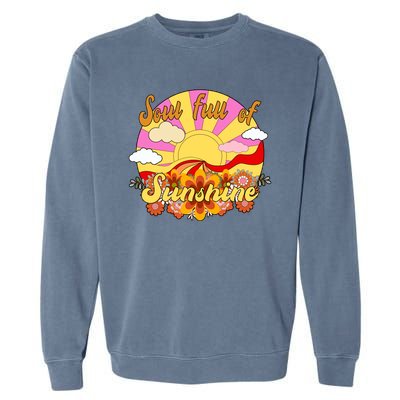 Soul Full Of Sunshine Retro Vintage Garment-Dyed Sweatshirt