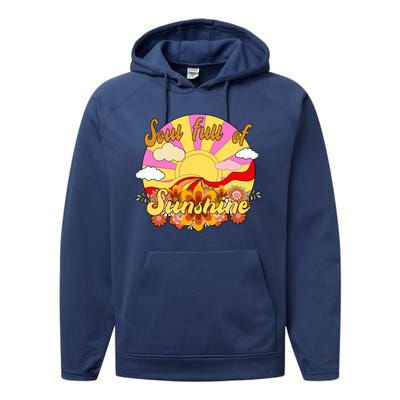 Soul Full Of Sunshine Retro Vintage Performance Fleece Hoodie