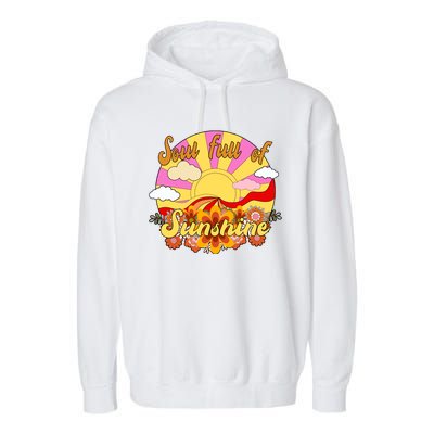 Soul Full Of Sunshine Retro Vintage Garment-Dyed Fleece Hoodie