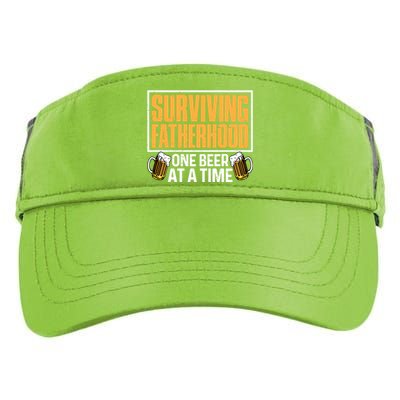 Surviving Fatherhood One Beer At A Time Funny Ing Cool Gift Adult Drive Performance Visor