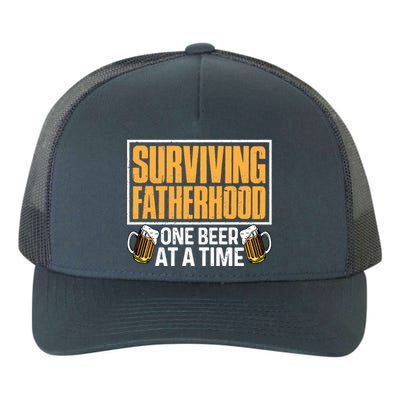 Surviving Fatherhood One Beer At A Time Funny Ing Cool Gift Yupoong Adult 5-Panel Trucker Hat