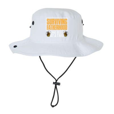 Surviving Fatherhood One Beer At A Time Funny Ing Cool Gift Legacy Cool Fit Booney Bucket Hat