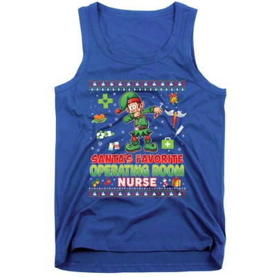 Santas Favorite Operating Room Nurse Dabbing Elf Christmas Funny Gift Tank Top