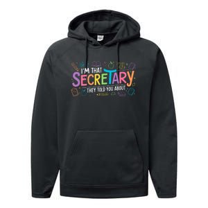 School Front Office Staff IM That Secretary They Told You Performance Fleece Hoodie