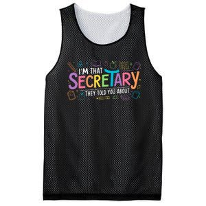 School Front Office Staff IM That Secretary They Told You Mesh Reversible Basketball Jersey Tank