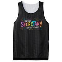 School Front Office Staff IM That Secretary They Told You Mesh Reversible Basketball Jersey Tank