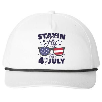 Staying Fly On The 4th Of July Sunglasses Patriotic Snapback Five-Panel Rope Hat