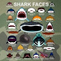 Shark Faces Of All Kinds Legacy Tie Dye Trucker Hat