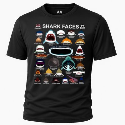 Shark Faces Of All Kinds Performance Shirt
