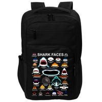 Shark Faces Of All Kinds Impact Tech Backpack