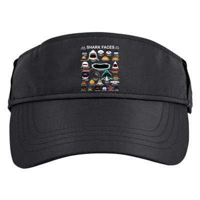 Shark Faces Of All Kinds Adult Drive Performance Visor