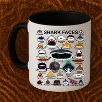 Shark Faces Of All Kinds Mug