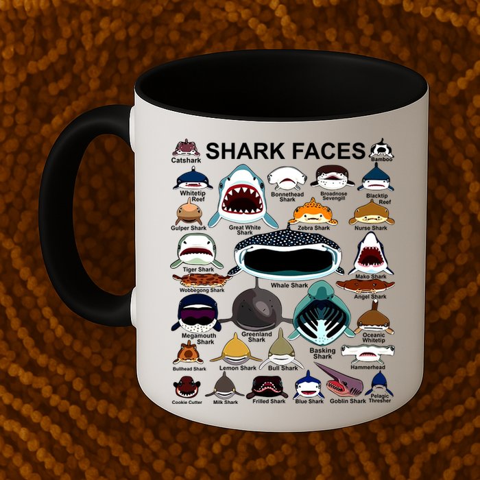 Shark Faces Of All Kinds Mug