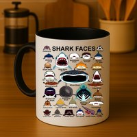 Shark Faces Of All Kinds Mug