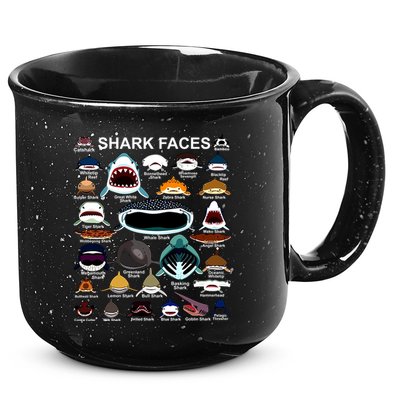 Shark Faces Of All Kinds 15oz Campfire Ceramic Mug