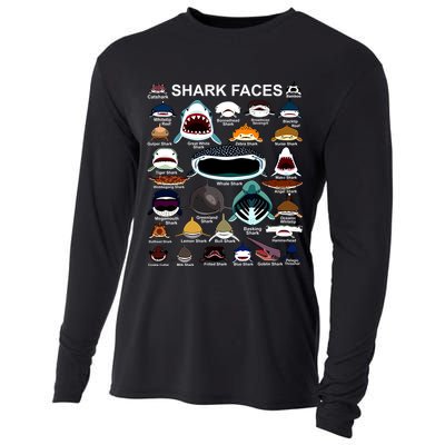 Shark Faces Of All Kinds Cooling Performance Long Sleeve Crew