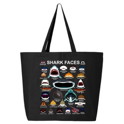 Shark Faces Of All Kinds 25L Jumbo Tote
