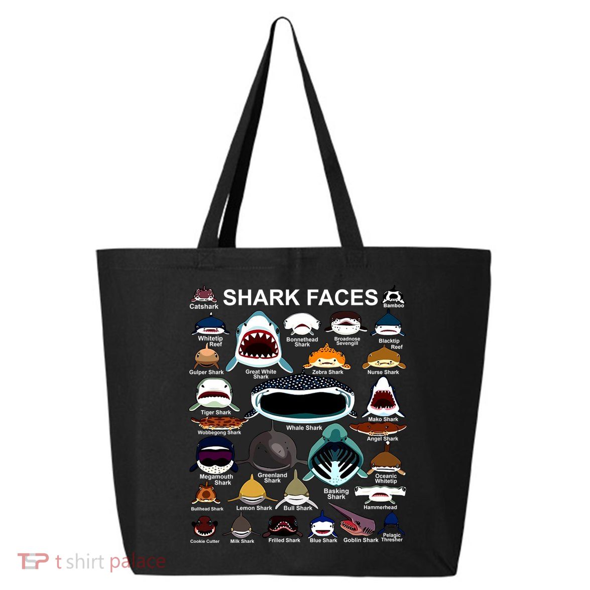 Shark Faces Of All Kinds 25L Jumbo Tote