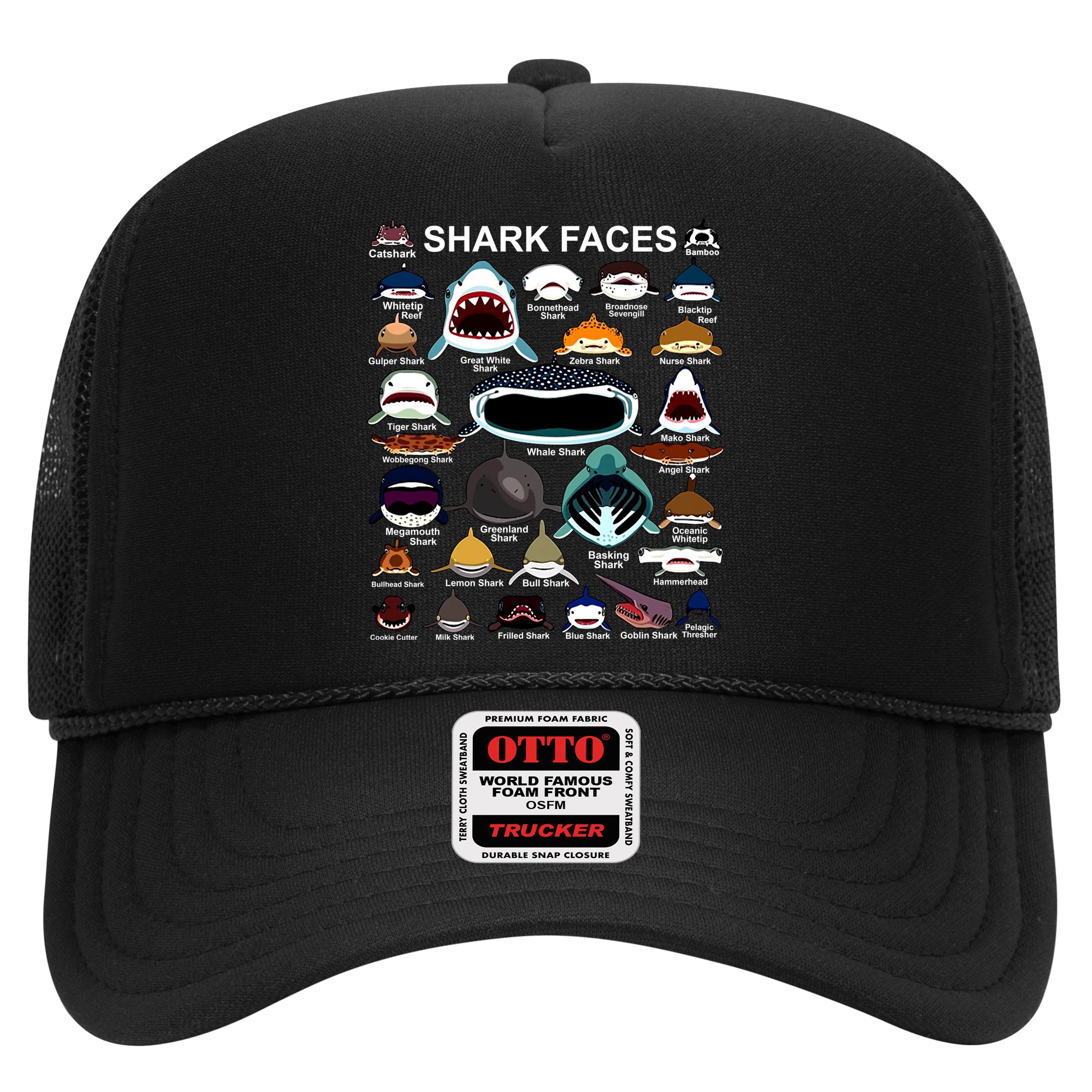 Shark Faces Of All Kinds Hat