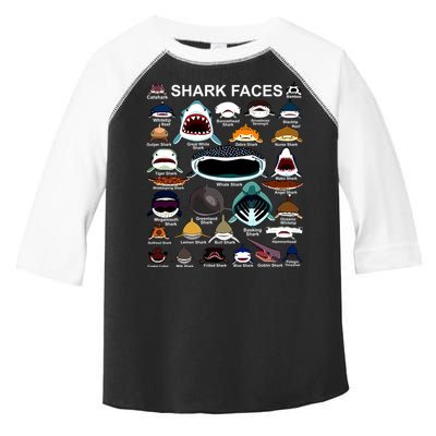 Shark Faces Of All Kinds Toddler Fine Jersey T-Shirt