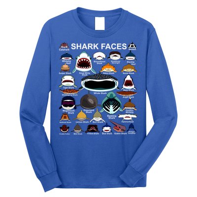 Shark Faces Of All Kinds Long Sleeve Shirt