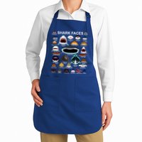 Shark Faces Of All Kinds Apron