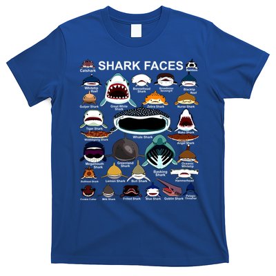 Shark Faces Of All Kinds T-Shirt
