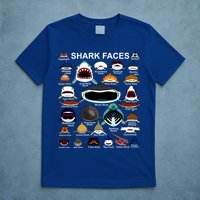 Shark Faces Of All Kinds T-Shirt