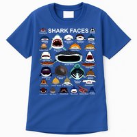 Shark Faces Of All Kinds Tall T-Shirt