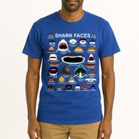 Shark Faces Of All Kinds Tall T-Shirt
