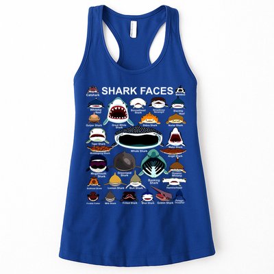 Shark Faces Of All Kinds Womens Tank Top