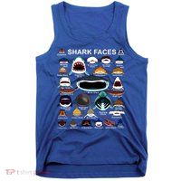 Shark Faces Of All Kinds Tank Top
