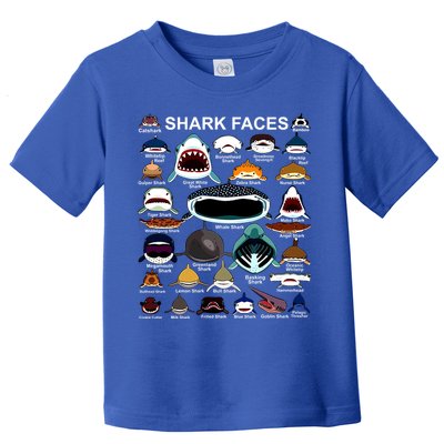 Shark Faces Of All Kinds Toddler T-Shirt