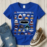 Shark Faces Of All Kinds Womens T-Shirt