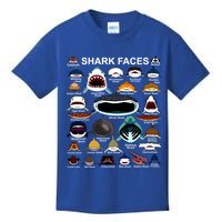 Shark Faces Of All Kinds Kids T-Shirt