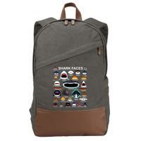 Shark Faces Of All Kinds Cotton Canvas Backpack