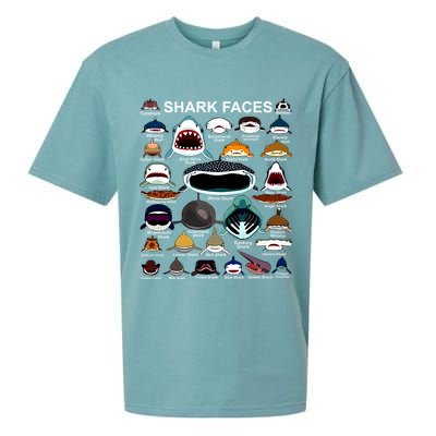 Shark Faces Of All Kinds Sueded Cloud Jersey T-Shirt