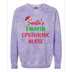 Santas Favorite Ophthalmic Nurse Funny Christmas Cute Gift Colorblast Crewneck Sweatshirt