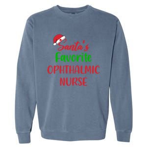 Santas Favorite Ophthalmic Nurse Funny Christmas Cute Gift Garment-Dyed Sweatshirt