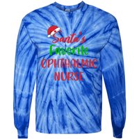 Santas Favorite Ophthalmic Nurse Funny Christmas Cute Gift Tie-Dye Long Sleeve Shirt