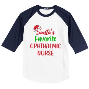 Santas Favorite Ophthalmic Nurse Funny Christmas Cute Gift Baseball Sleeve Shirt