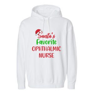 Santas Favorite Ophthalmic Nurse Funny Christmas Cute Gift Garment-Dyed Fleece Hoodie