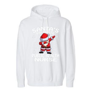 Santas Favorite Public Health Nurse Christmas Cute Gift Garment-Dyed Fleece Hoodie