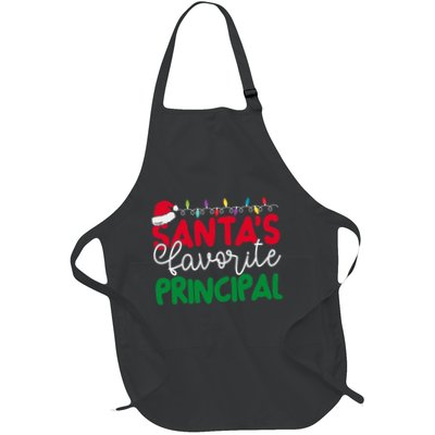 SantaS Favorite Principal Funny Christmas Gifts Full-Length Apron With Pockets