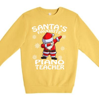 SantaS Favorite Piano Teacher Christmas Great Gift Premium Crewneck Sweatshirt