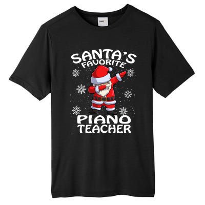 SantaS Favorite Piano Teacher Christmas Great Gift Tall Fusion ChromaSoft Performance T-Shirt